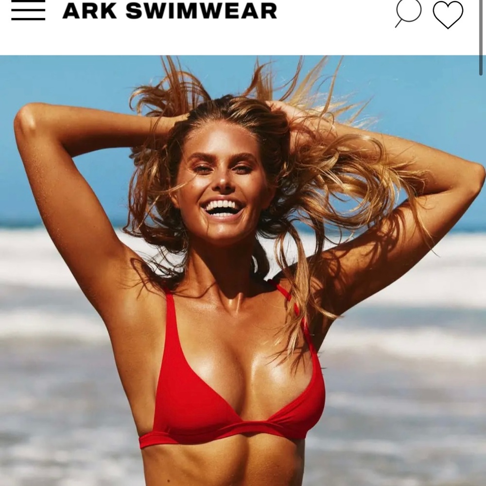 NWT Ark Swimwear Red Bralette Bikini Size Medium